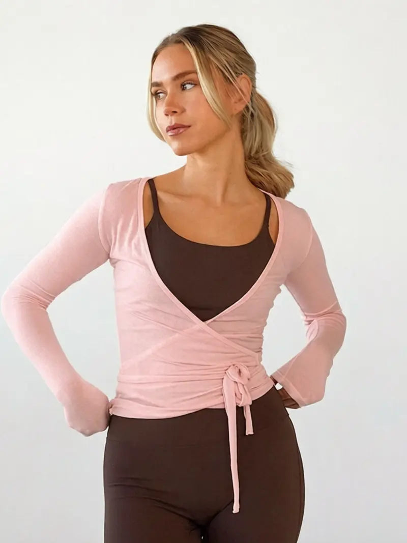 Gilet en Dentelle et Mesh Transparent – Haut Léger à Superposer Nouable Devant