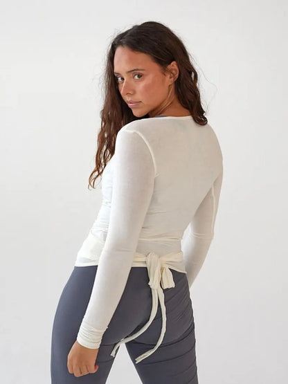 Gilet en Dentelle et Mesh Transparent – Haut Léger à Superposer Nouable Devant