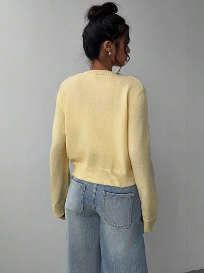 Gilet Boutonné – Gilet en Tricot Ajusté à Manches Longues