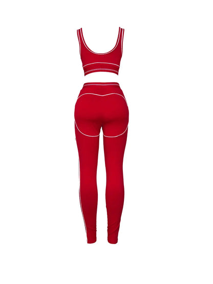 Ensemble Débardeur Sport & Pantalon Long – Tenue de Sport Ajustée