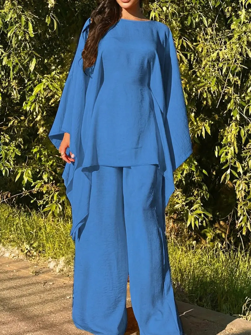 Ensemble Minimaliste 2 Pièces – Sweat à Capuche Long et Pantalon Large