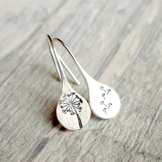 Boucles d’Oreilles Raffinées Vintage Motif Fleur en Argent Sterling 925
