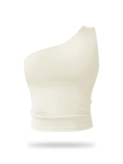 Brassière de Sport Asymétrique – Brassière Extensible Séchage Rapide pour Fitness et Yoga