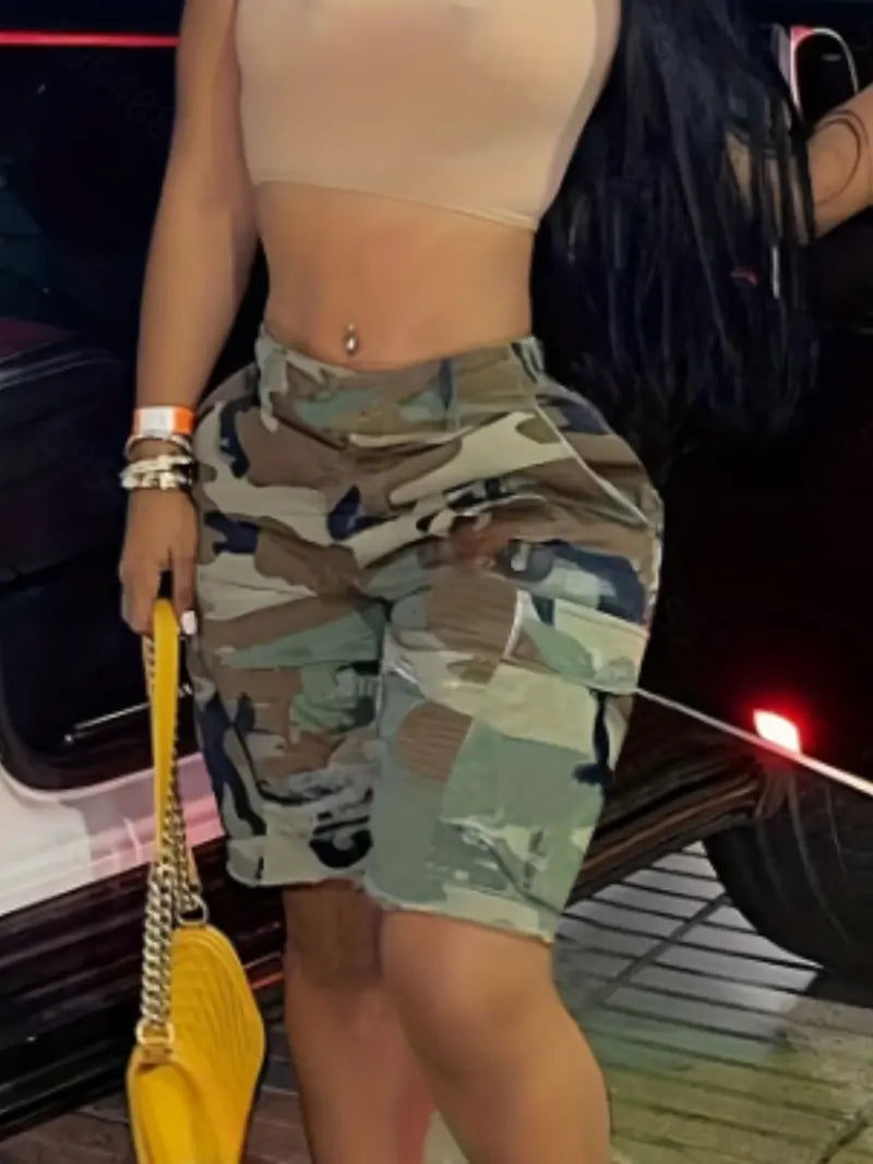 Short Imprimé Camouflage – Short d'Été Décontracté Coupe Ample