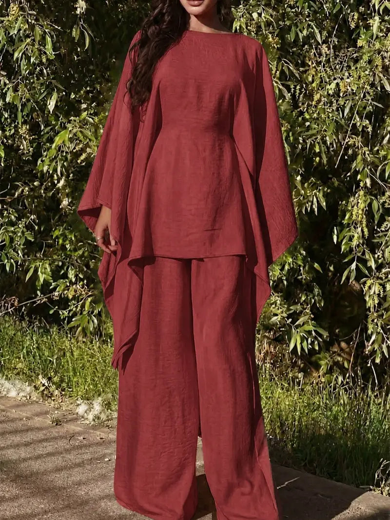 Ensemble Minimaliste 2 Pièces – Sweat à Capuche Long et Pantalon Large
