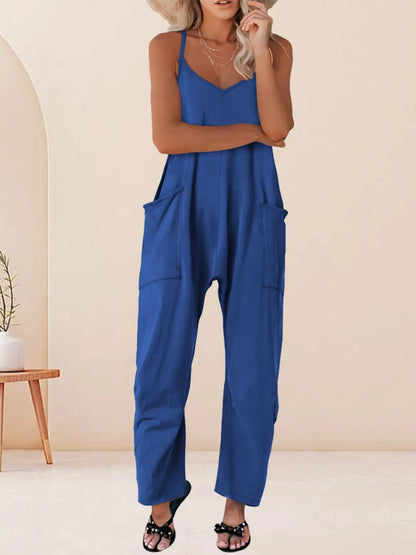 Combinaison Salopette Sarouel sans Manches – Coupe Oversize Décontractée