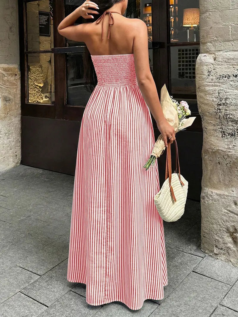 Robe Longue Dos Nu Col V Plongeant – Robe de Soirée Dos Nu