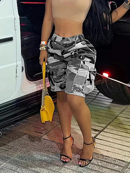 Short Imprimé Camouflage – Short d'Été Décontracté Coupe Ample