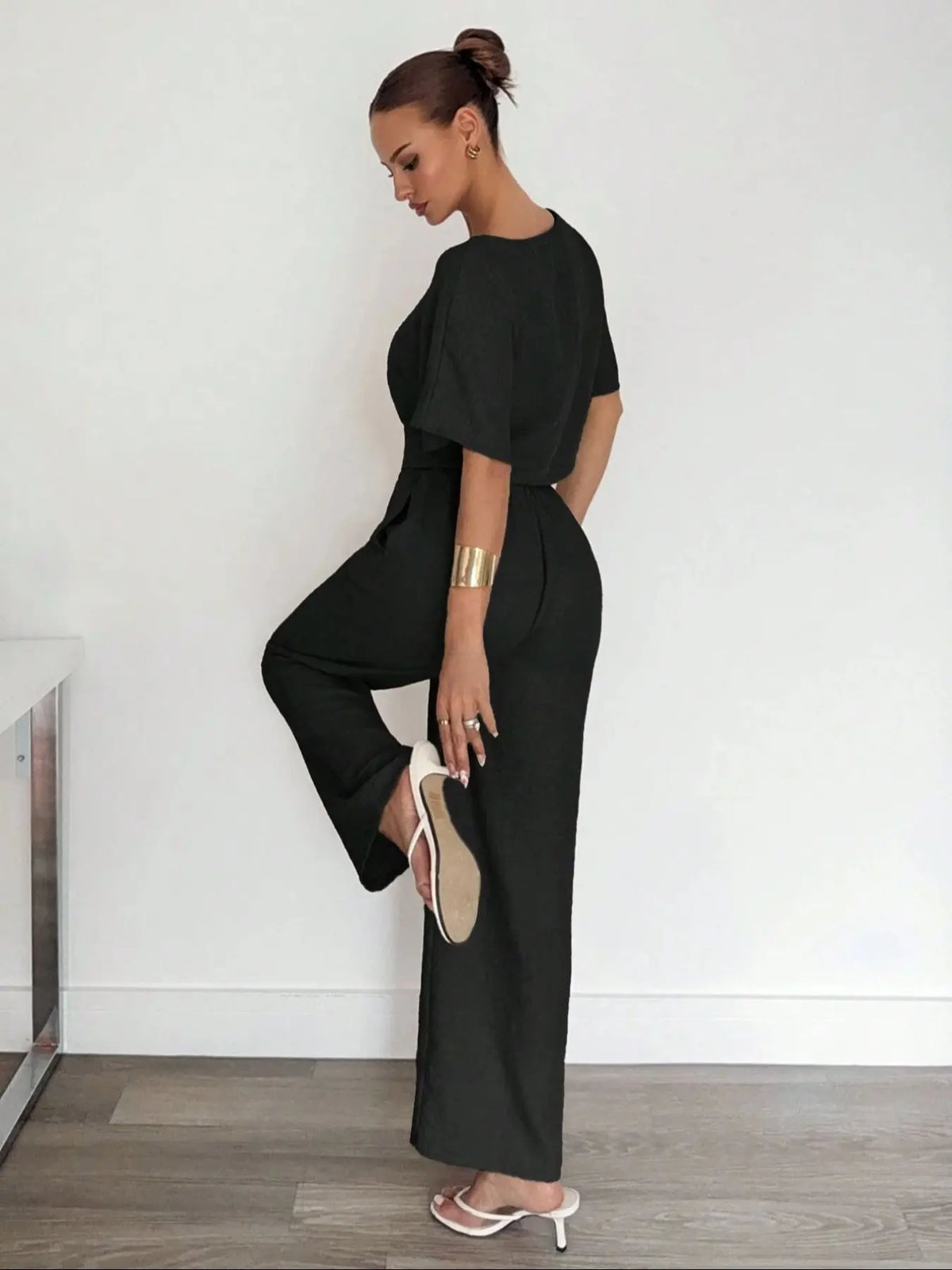 Ensemble Pantalon Large & Crop Top – Tenue Décontractée Ample Deux Pièces